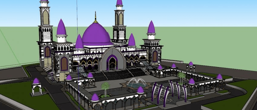 plan Masjid Kubah Kecubung, Palangkaraya