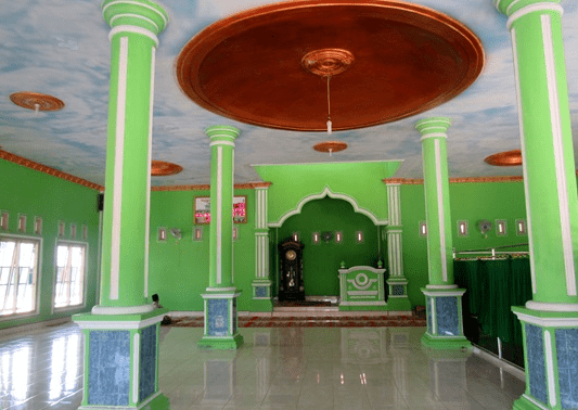 interior Masjid Al-Hidayah Banjar Agung Tulang Bawang