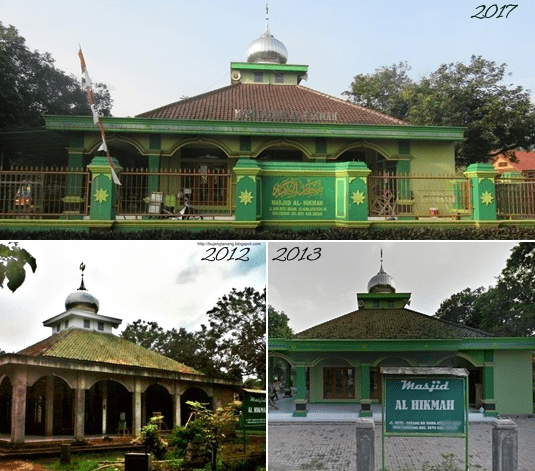 proses pembangunan Masjid Al-Hikmah Rawa Atug